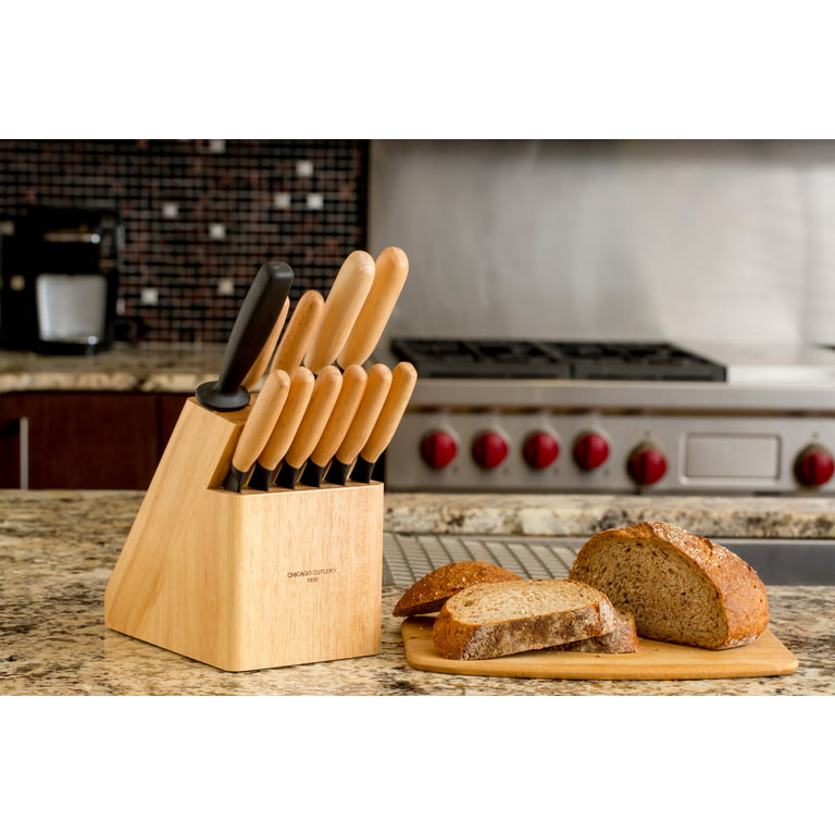  Chicago Cutlery Racine 12-Pc Kitchen Knife Wood Block