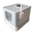 thumbnail image 4 of Hooded Cat Litter Box Fully Enclosed Cat Toilet with Door Durable Reusable Easy Blue, 4 of 9