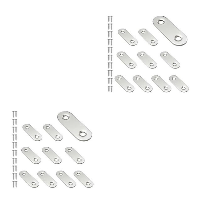 Thinsony 10 Pcs Support d'Étagère Bibliothèque Angle de Fixation 90 Degrés Plaque d'Angle 2Ensemble
