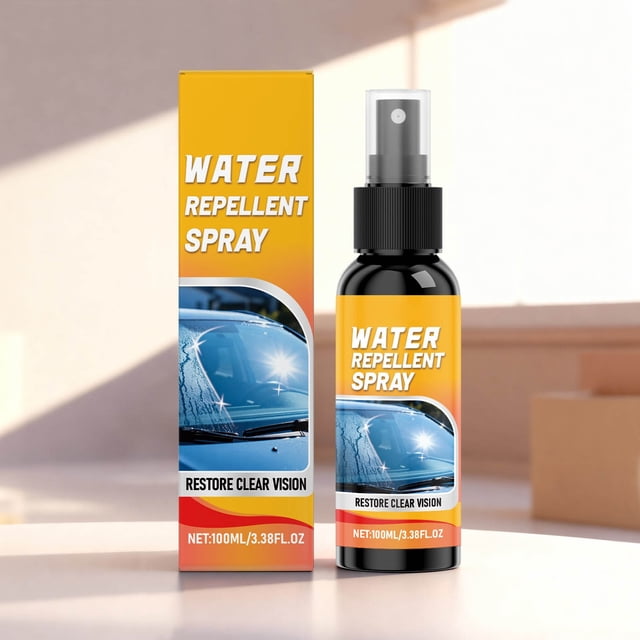 Water Repellent Spray, 100ml Glass Protection for Windshields, Improved Visibility in Rain, Long-Lasting Water-Repellent Coating for Cars, Trucks & Motorcycles