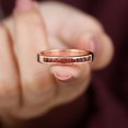 thumbnail image 4 of Rosec Jewels Mens 1/2 CT Princess Cut Garnet Half Eternity Ring, Minimal Garnet Semi Eternity Ring, Channel Set Garnet Ring, Garnet Stackable Ring, 18K Rose Gold, US 11.50, 4 of 6