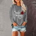 thumbnail image 2 of Holiday Time T-Shirts Femmes Drôle Xmas Graphique Col Rond Chandails en Molleton Léger Chandail Tops Tunique Décontractée Manches Longues Blouse 02-Rose TTTG, 2 of 5