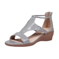 thumbnail image 3 of Ticikt Fashion Platform Sandals Strappy Open Toe Summer Casual Walking Shoes, 3 of 9