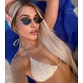 thumbnail image 3 of Gafas de Sol TYA Retro Y2k para Mujer Semirimless Doradas con Protección UV400, 3 of 9