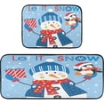 thumbnail image 7 of SKYSONIC Cute Christmas Snowman and Penguin Fir Greeting Card Kitchen Mats Set of 2 Anti Fatigue Floor Runner Rug Non Slip Comfort Mat 19.7x27.6 Inch + 19.7x47.2 Inch, 7 of 7