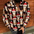 thumbnail image 4 of Donemore Men's Long Sleeve Button-Down Collar Shirt, Christmas Themed Holiday Print Design, Comfortable Casual Daily Wear Fashion Top, 4 of 8