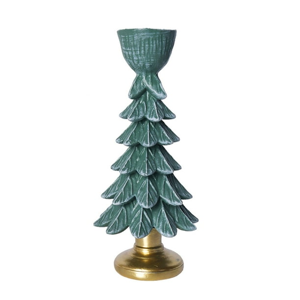 Portavelas de resina resistente para árbol de Navidad, decoración de mesa, regalo decorativo duradero 55 cm x 55 cm x 125 cm