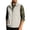 Beige, variant on Men's Stand Collar Sleeveless Outdoor Vest Full Zip Multi Zipper Pocket Lightweight Fishing Travel Waistcoat Everyday Outerwear