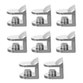 thumbnail image 1 of AURARMLET 8Pcs Durable Silver Glass Clips with Rubber Layers for Adjustable Shelf Support, 1 of 6