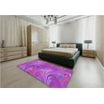 thumbnail image 5 of Ahgly Company Machine Washable Indoor Rectangle Transitional Fuchsia or Magenta Purple Area Rugs, 2' x 4', 5 of 7