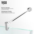 thumbnail image 2 of VIGO Gemini 40 in. L x 40 in. W x 73 in. H Frameless Hinged Neo-angle Shower Enclosure in Chrome with 3/8 in. Clear Glass, 2 of 7