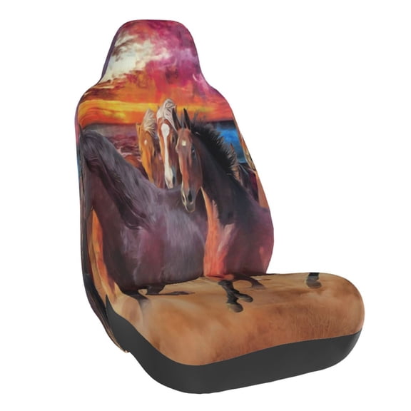 Rateoe a herd of horses Print Car Seat Cover,Elastic Car Seat Protector,Washable Durable Automotive Seat Cover Car Interior Accessories