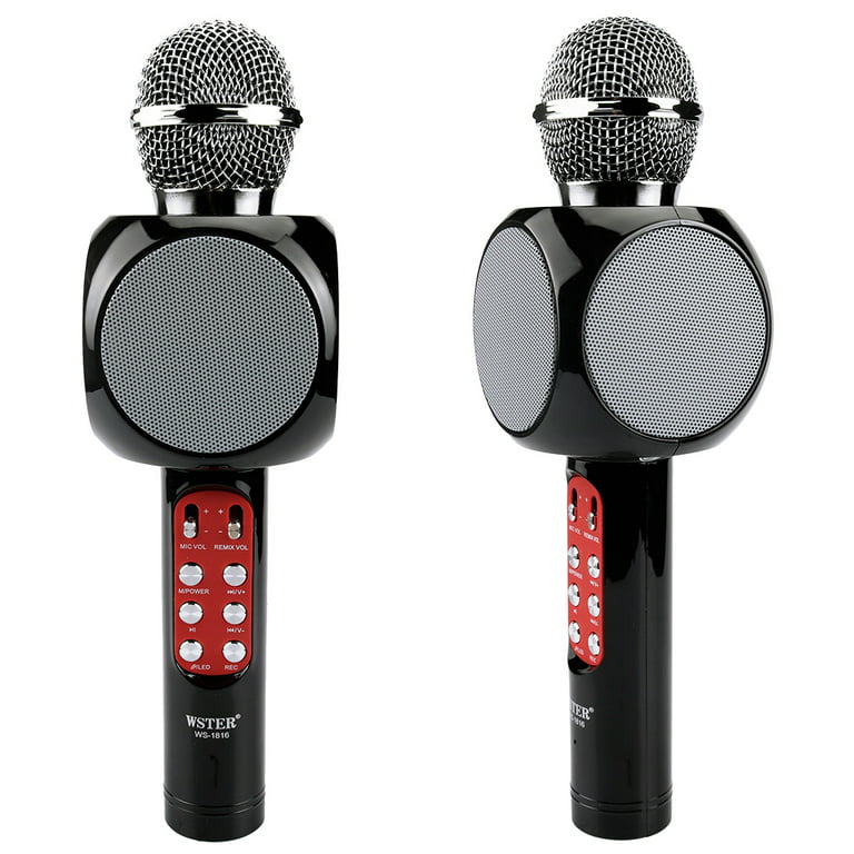 WS-1816 Micrófono inalámbrico de karaoke con Bluetooth K Canción Micrófono  de bolsillo Altavoz para iPhone / Android Smartphone Inevent DZ2908-04B