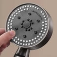 thumbnail image 5 of Powerful Handheld Shower Head - Multi-Function 6-Setting Spray with Water Efficient Design - ABS Construction with Rubber Nozzles for Hard Water & Scale Prevention, 5 of 6