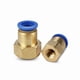 thumbnail image 3 of 3 piezas PCF Serie Hilo hembra de plástico de latón Piezas neumáticas de acoplamiento Accesorios rectos Elemento de conector rápido de aire One Touch Push, 3 of 4