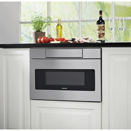 Sharp - 24" 1.2 Cu. Ft. Built-in Microwave Drawer - Stainless steel