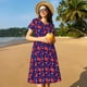 thumbnail image 4 of Disketp Cute Crabs para Vestido de Manga Corta para Mujeres, Vestidos de Verano para Mujeres, Casual y Holgado para la Playa, 4 of 6