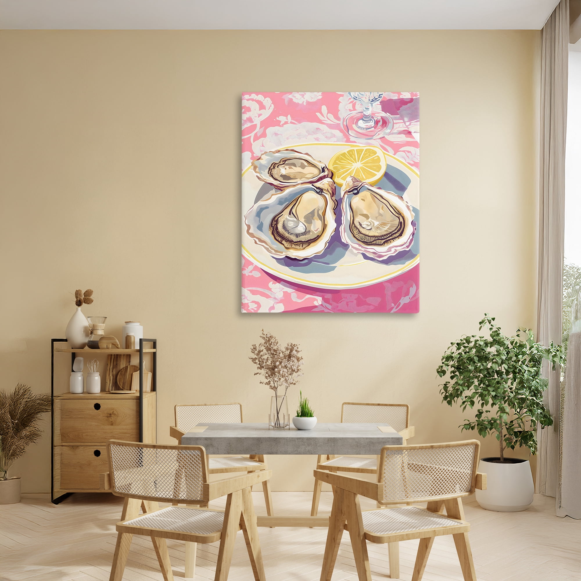 Stupell Industries Plated Oysters & Lemons Canvas Wall Art, design by The Prints Vibe