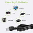 thumbnail image 3 of XMHEIRD 5ft UL AC Power Cord Cable Plug Compatible with HP Color Jet Pro MFP M283fdw printer US, 3 of 6