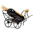 thumbnail image 4 of Soporte para botellas de vino, soporte para decoración de rickshaw, estante para vino de sobremesa, estante para una sola botella, regalo para el hogar, regalo de cocina, estante para vino, estante pa, 4 of 4