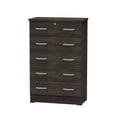 thumbnail image 2 of Better Home Products Cindy 5 Drawer Chest Wooden Dresser with Lock in Tobacco, 2 of 5