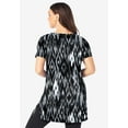 thumbnail image 2 of Roaman's Women's Plus Size Cotton Short Sleeve V-Neck Ultimate Tunic, 2 of 5