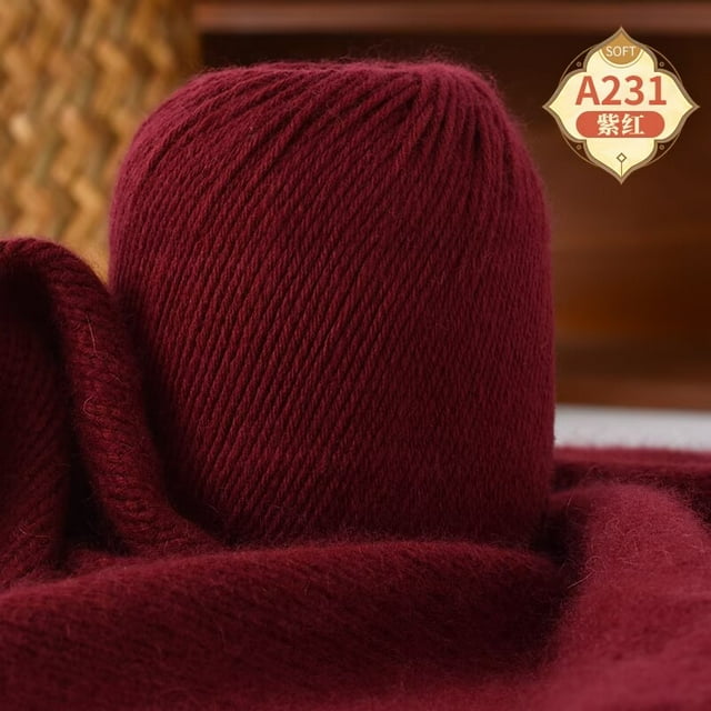 XmhyTop-A Hilo de lana de lujo de 100 g, hilo suave para tejer a crochet, ideal para hacer suéteres, gorros y bufandas, C31