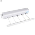thumbnail image 1 of Étendoir Automatique Rétractable en Plastique 4/5 Lignes Réglable Porte-Cintres Porte-Vêtements pour la Maison, 1 of 7