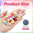 thumbnail image 2 of Uxcell Pom Poms, Small Pom Pom Balls Fuzzy Craft Pompoms for Crafts Arts DIY Decorations Grey, 2 of 5