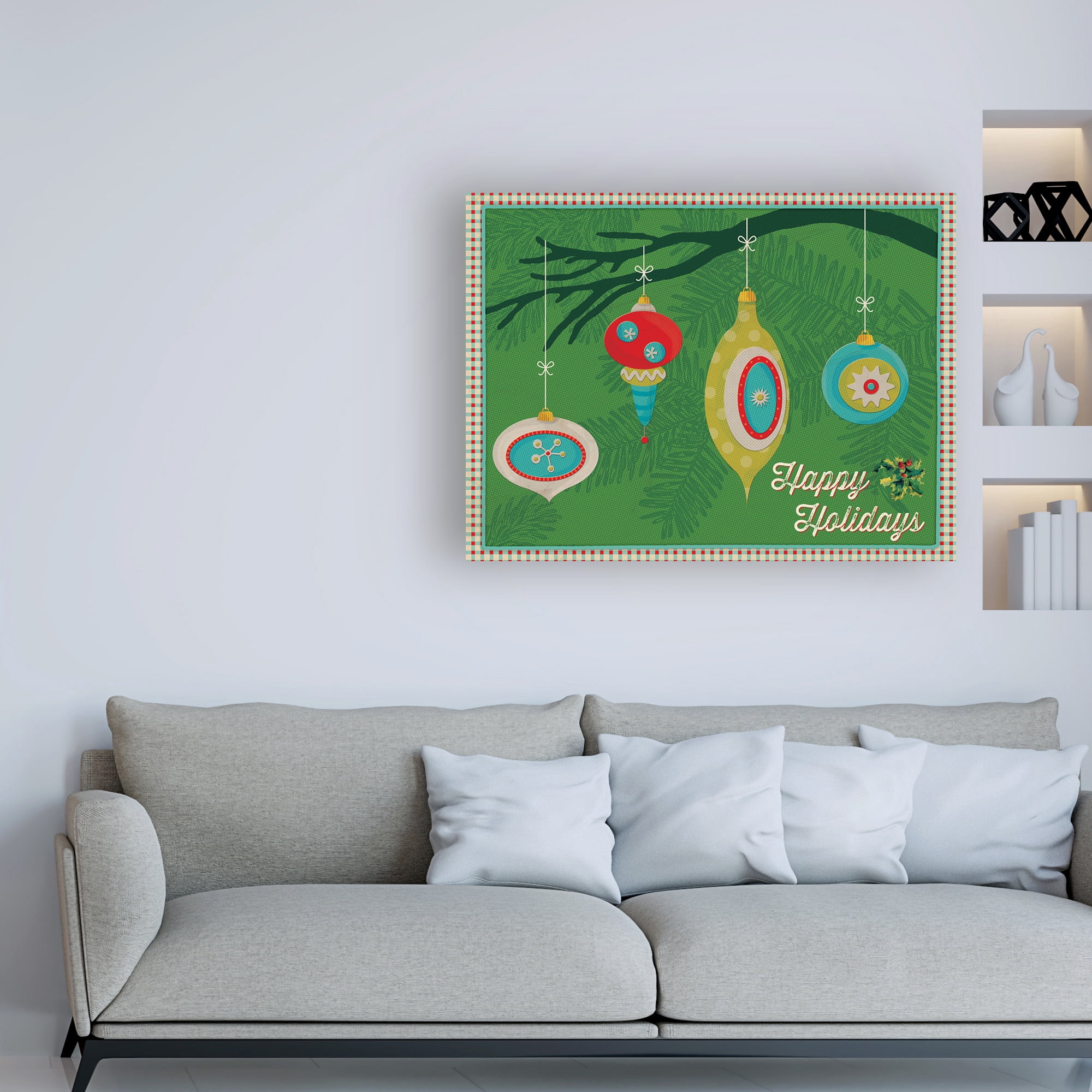 Trademark Fine Art 'Retro Christmas 4' Canvas Art by Holli Conger