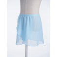 thumbnail image 5 of iiniim Girls Ballet Dance Chiffon Skirt Wrap Over Scarf Skirt Tutu Short Dress 2-14 Light Blue 10-14, 5 of 7