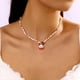 thumbnail image 2 of Estilo Playa Collar Primavera Verano Moda Collar Accesorios para Mujer Chica para Regalo (Con Cadena de Extensión), 2 of 6