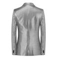thumbnail image 2 of Hombres Blazer Chaqueta Casual Suelta Moda a Damas Botón de Bolsillo de Manga Larga Solapa Superior Blazer Chaqueta Traje para Hombres, 2 of 6
