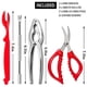 thumbnail image 2 of Juego de 10 herramientas para mariscos: tenedores de acero inoxidable para abrir cangrejos, langostas, langostinos, desgranador de patas de cangrejo, tijeras para mariscos., 2 of 6