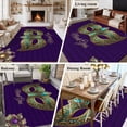 thumbnail image 5 of Carnival Area Rugs 6'x9', Washable Small Throw Rugs for Kitchen Dining room, Modern Chic Mask Flower Purple Plaid Checkered Indoor Outdoor Rug Non-Slip Low Pile Carpet Runner Reversible Floor Mats, 5 of 8
