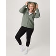 thumbnail image 6 of Hanes Just My Size EcoSmart Women's Full-Zip Fleece Hoodie (Plus ) Stonewashed Green 1X, 6 of 6