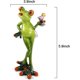 thumbnail image 2 of Figuras de rana Estatua de rana Señora Rana sosteniendo cóctel para colección Decoración de oficina en el hogar ER, 2 of 5
