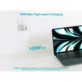 thumbnail image 4 of Monoprice 3‑Port 100W GaN Charger with 2 USB-C & 1 USB-A Ports: For Laptop, Tablets, and Phones, 4 of 6