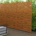 thumbnail image 2 of POSHIONS Shine Decorative Screen Brown 76"H x 47.2"L x 15.15"W, 2 of 6