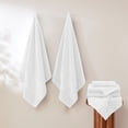 thumbnail image 2 of Modern Threads Aircloud 6-Piece Cotton Adult Bath Towel Set, White, 2 of 12