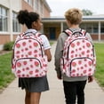 thumbnail image 3 of KUIFORTI Strawberry Print School Bag with Lunchbox Set of 4 Lightweight Kids Backpack with Pencil Case Water Bottle Sleeve for Elementary Primary Middle School Daily Use, 3 of 7