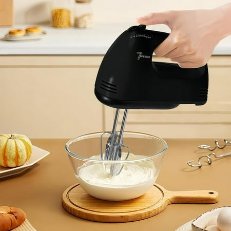 

Portable Handheld Electric Mixer White Beaters for Summer Home Essentials Hand Held Egg Beater Kneading Bread Machine 7 Speed Handheld Whisk Mixer Cream Mixer Kitchen Appliances