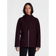 thumbnail image 2 of Ozark Trail Women's and Women's Plus Asymmetrical Zip Rain Jacket, Sizes XS-3X, 2 of 6