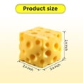 thumbnail image 7 of LHYXU Cheese Squishy Cube Block, Squishy Fidget Toys for Adults & Teens, Easter Basket Stuffers, Stocking Stuffers, Sensory Stress Ball Squeeze Toys for Stress Relief(Yellow/2.4In), 7 of 7