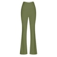 thumbnail image 4 of yoeyez Plus Size Leggings for Women Tummy Control High Waist Yoga Pant Soft Stretch Quick Drying Tight With Pockets, Army Green 2L, 4 of 5