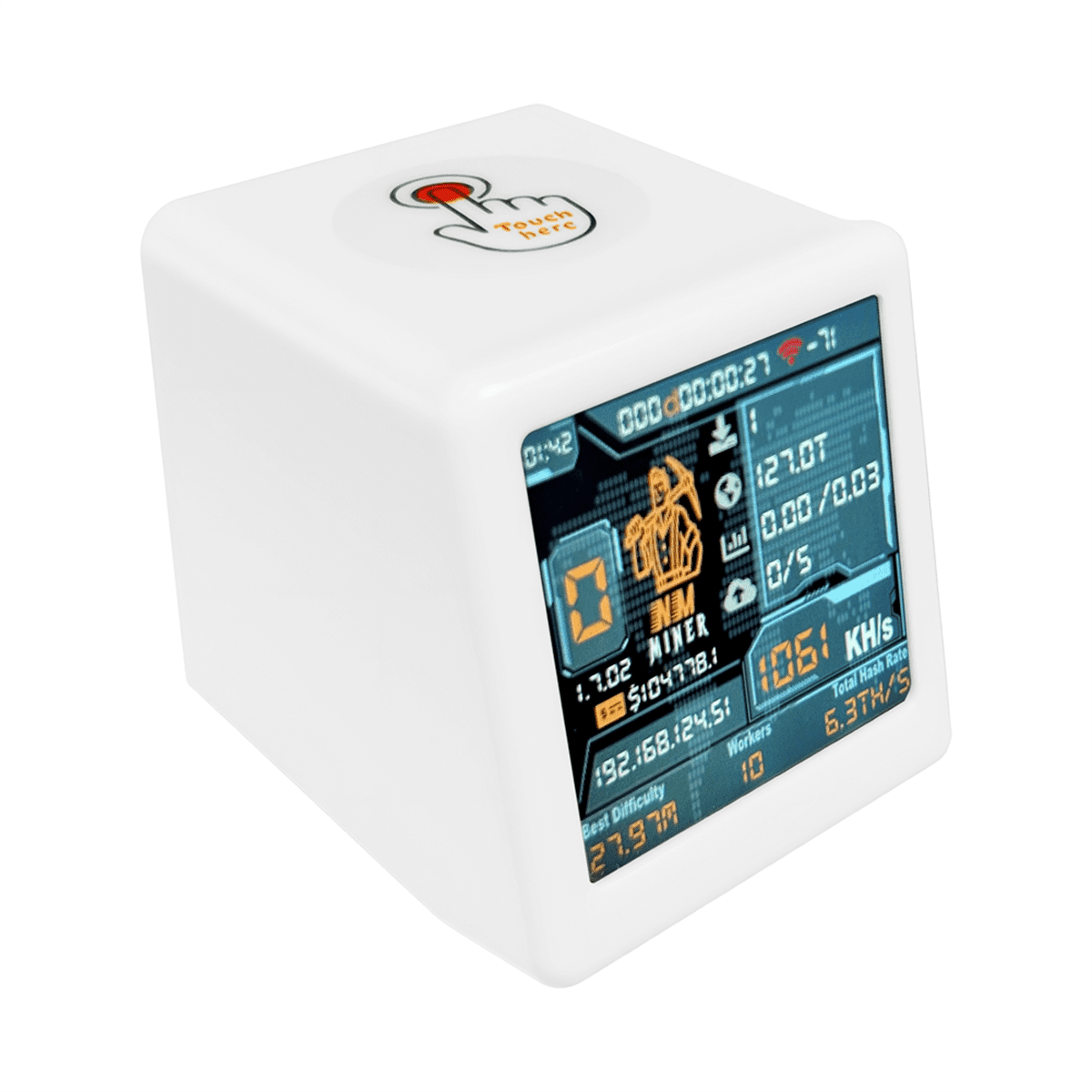 NMMiner NerdMiner 235KH/S Bitcoin Crypto Solo Lottery Miner 2.8 Inch Smart  Display with Acrylic Shell Upgraded NerdMiner - Walmart.com