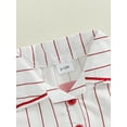 thumbnail image 6 of aturustex Little Girl’s Baseball A-Line Dress 6M 12M 18M 2T 3T 4T Toddler Baby Fly Sleeve Shirt Dress Classic Striped Print Button Fairy Dress Lapeloose Cute Party Dress Outfit for Holiday, 6 of 8