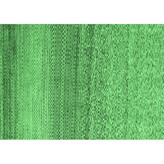 Ahgly Company Indoor Rectangle Oriental Emerald Green Modern Area Rugs, 6' x 9'