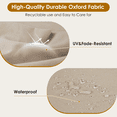 thumbnail image 5 of DONAMA Adirondack Chair Cushion High Back - Waterproof With Ties - Beige 47 x 22 in, 5 of 8