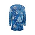 thumbnail image 7 of Women's Fashion Christmas Print Jacket, Long Sleeve Casual Cardigan Coat for Everyday Wear and Comfortable Outfits,Blue,M, 7 of 7
